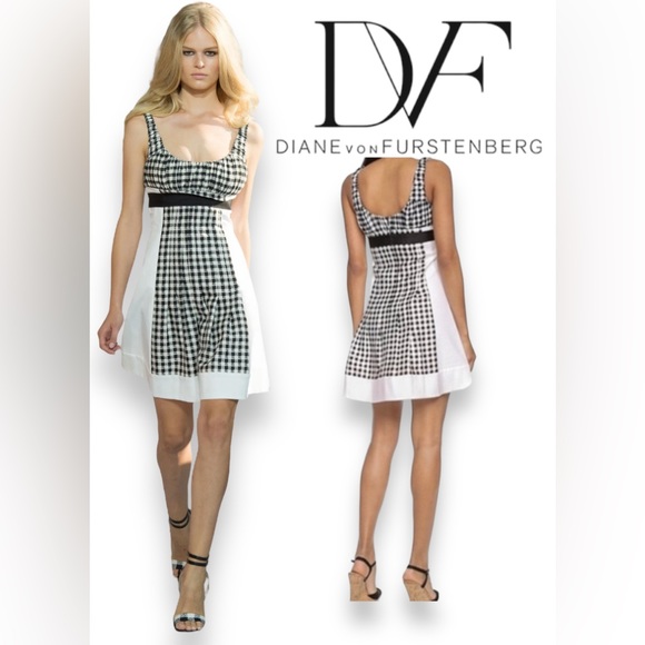 Diane Von Furstenberg Dresses & Skirts - Size 2 NWOT DVF Gingham Diane Von Furstenburg Checkered Dress